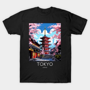 A Pop Art Travel Print of Tokyo Japan T-Shirt